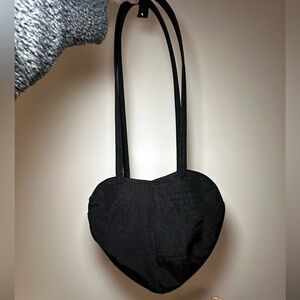 NWOT BAGGU Black Heart Shoulder Bag